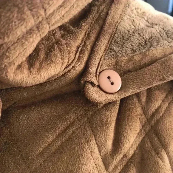 Appleseed’s faux suede hooded coat. - Picture 8 of 12